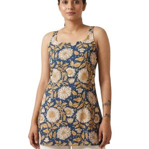 Latest Short Kurti for Women | Floral Printed Short Kurta for Women | Comfortable Rich Office & Casual Kurti`s for Jenas, Leggings & Trousers